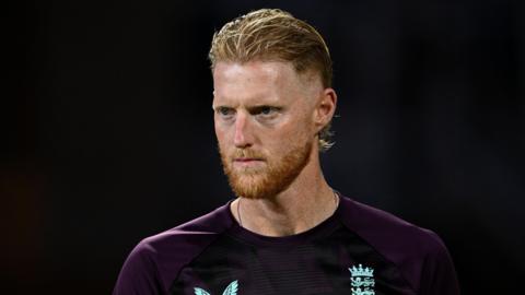 England captain Ben Stokes looks on during a nets session